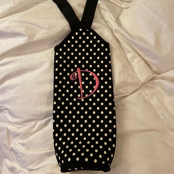 Polka Dot Polyurethane Bottle Bag, “D” Monogram, and Waterproof Cosmetic Tote - Picture 2 of 16